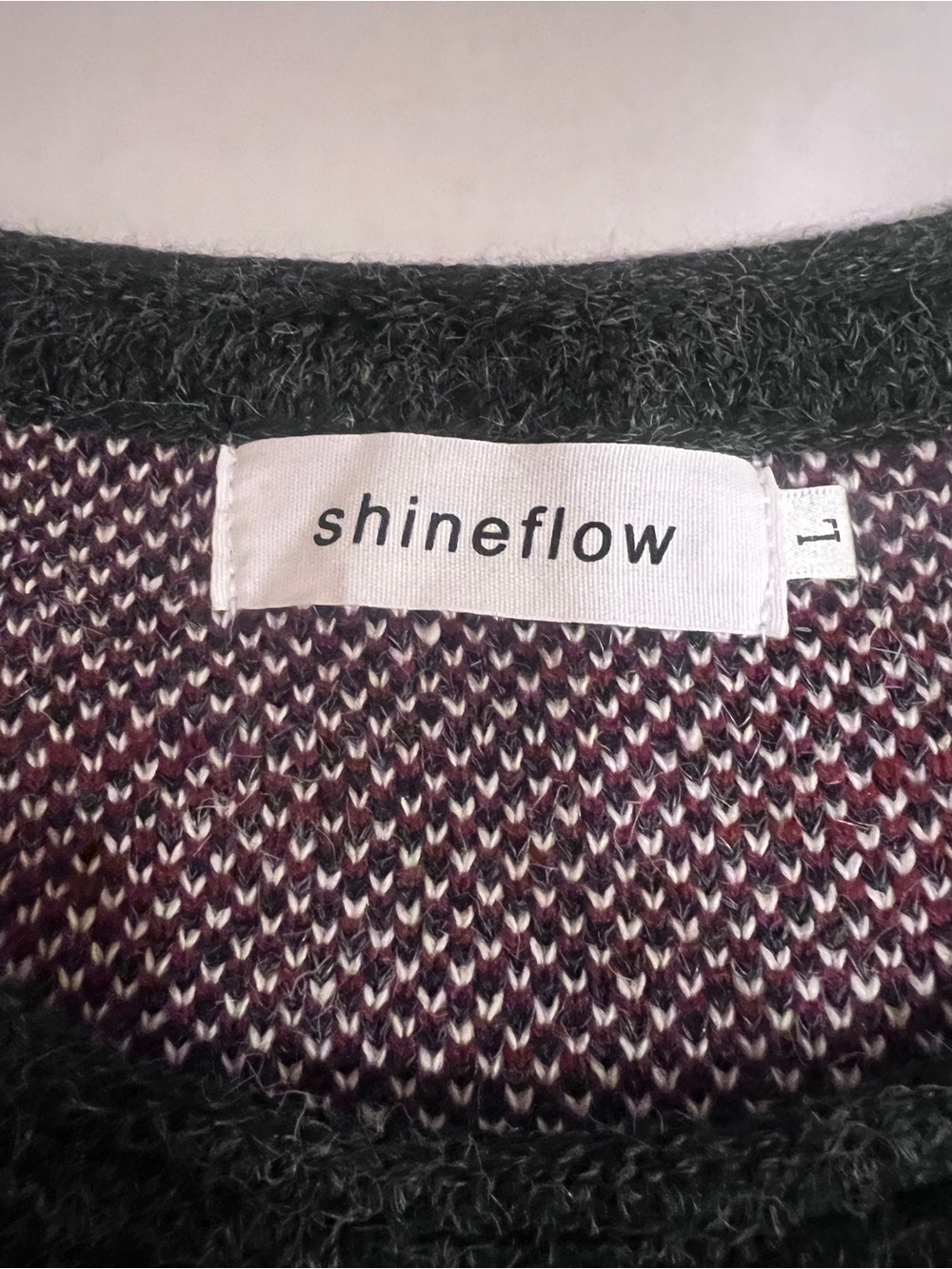 Shineflow Nordic Fair Isle Reindeer Knit Soft Tunic Sweater Winter Cabincore L - Picture 6 of 15